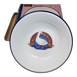 Vintage 1994 Century Stoneware Country Classic Goose 12" Serving Bowl 60011 Box